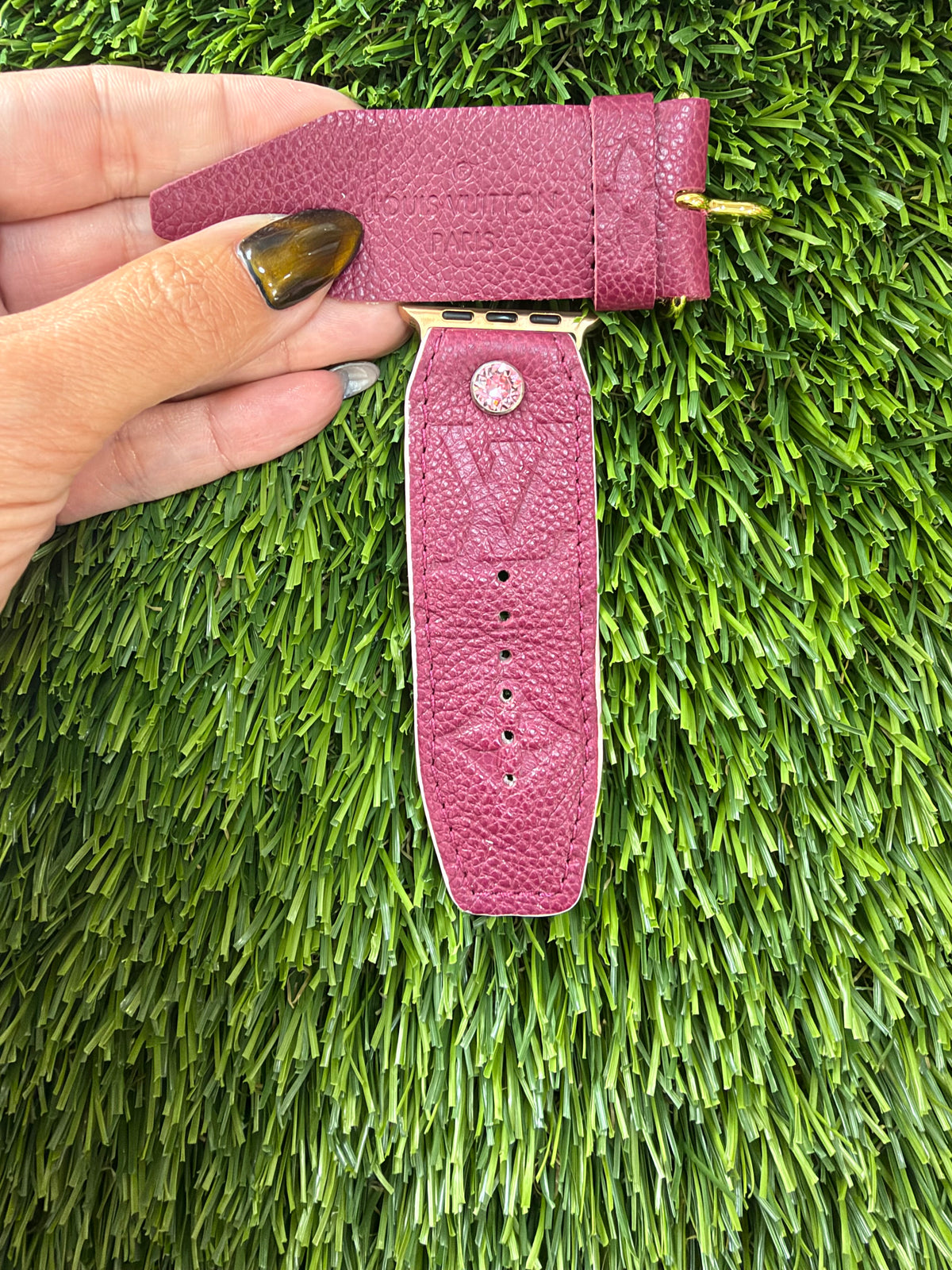One Of A Kind- Select your Size- LV Stamp in Aurore Empreinte (Aurora/Cranberry)