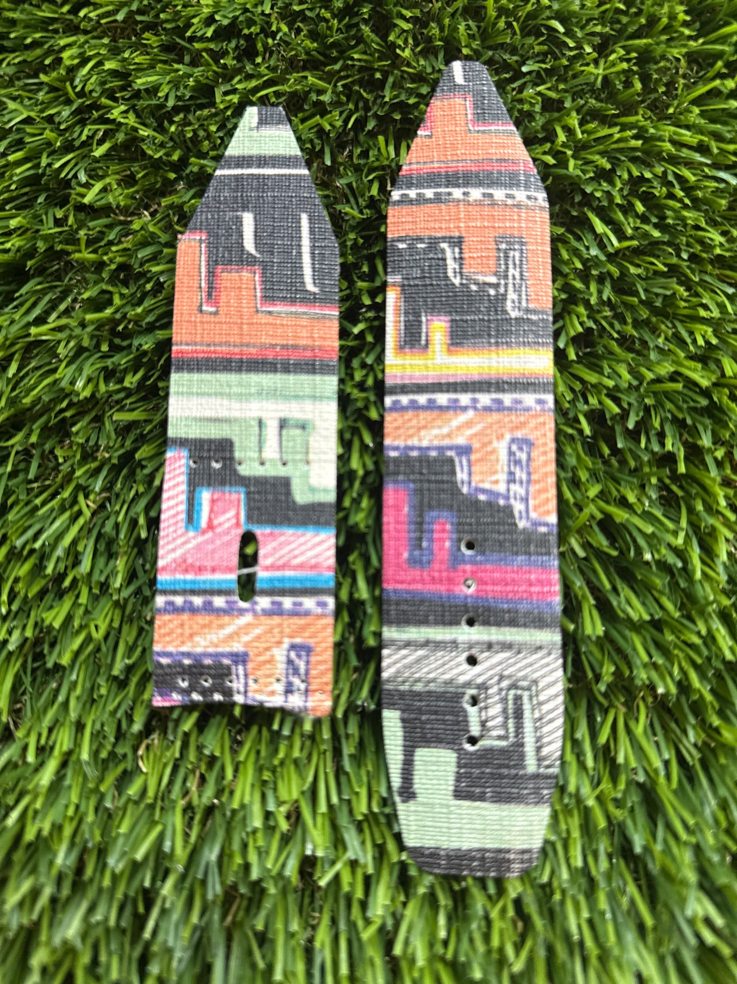 LC- Gamma-Orange + Mint-Authentic Upcycled Colorful Black Fendi