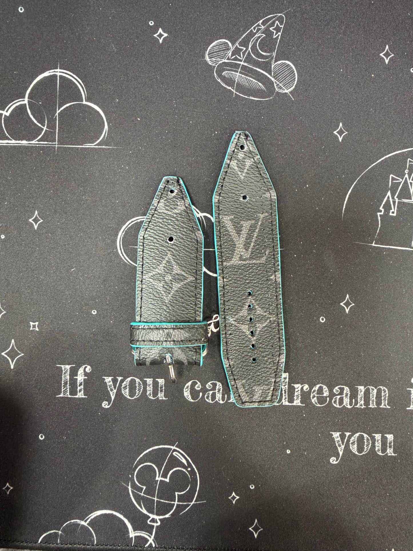 Blemished-Beta-Rare Authentic Upcycled LV Monogram Eclipse (Teal)