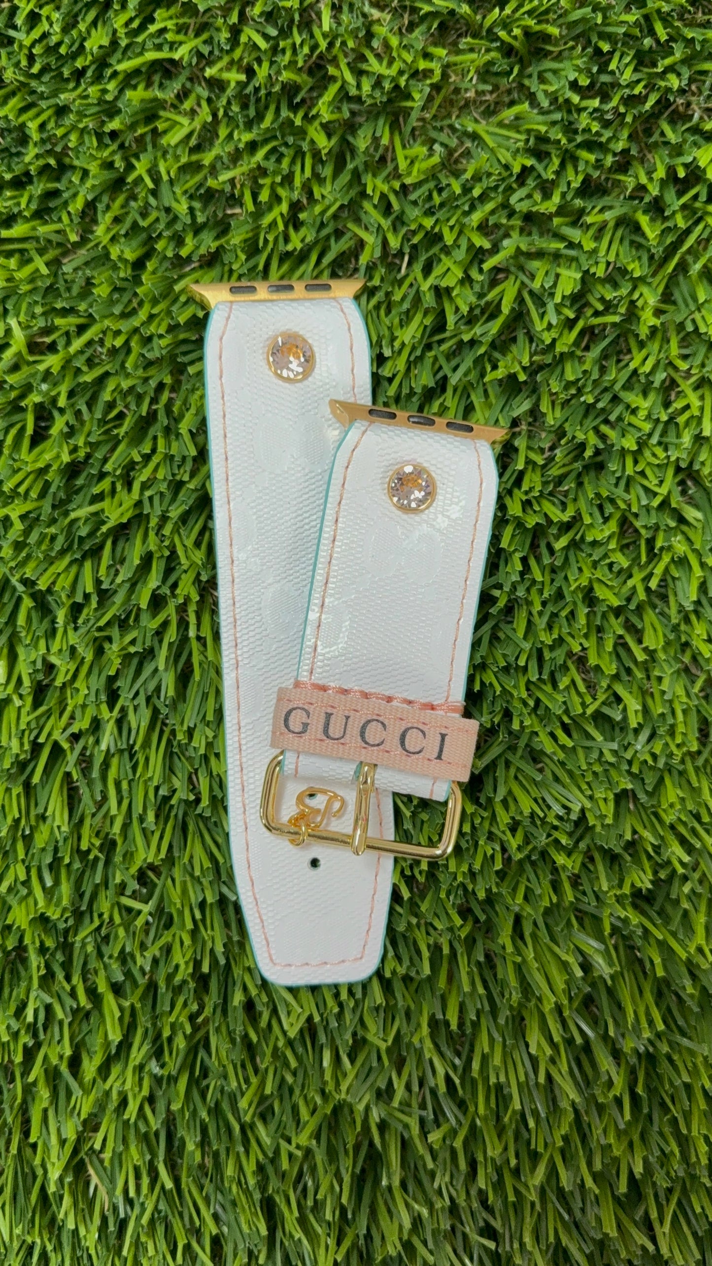 Customizable-Authentic Upcycled White GG Imprime