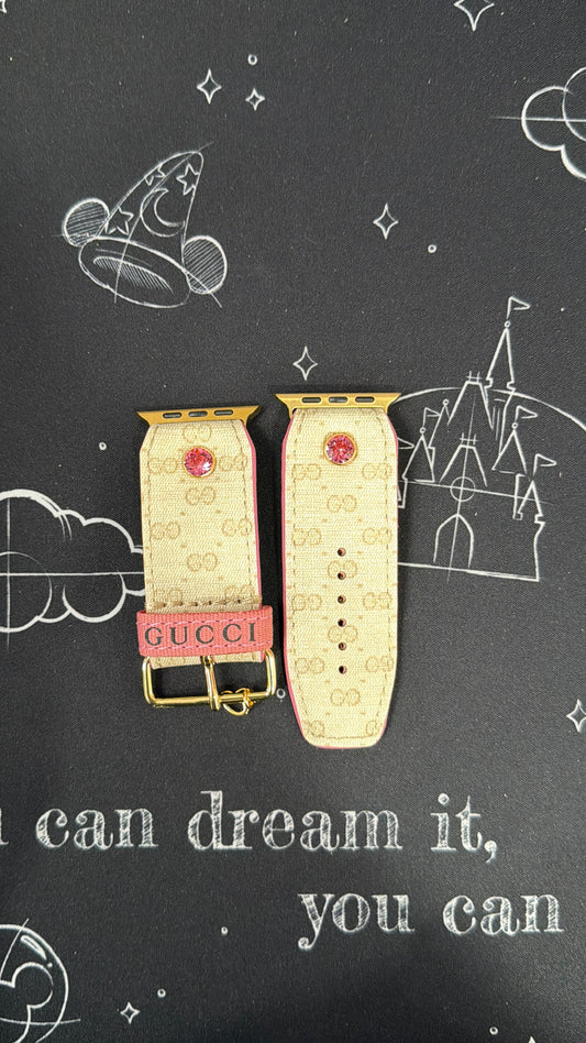 OTD-Alpha-Authentic Upcycled Vintage Creme & Brown Micro GG (Pink)