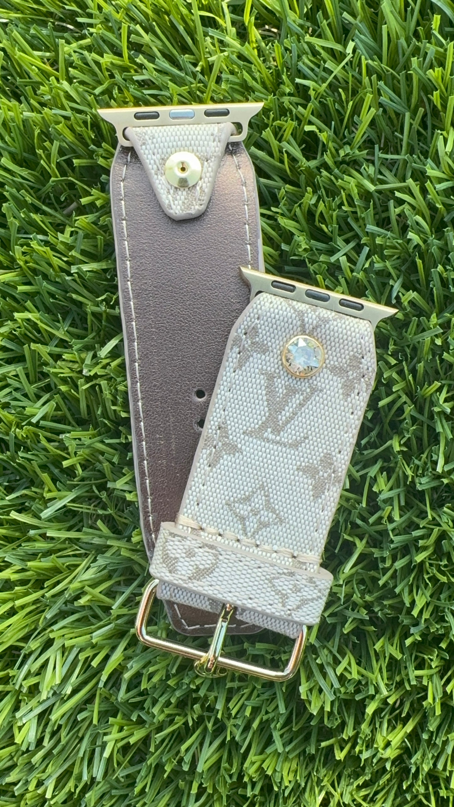 Authentic Upcycled LV Mini Lin Sand