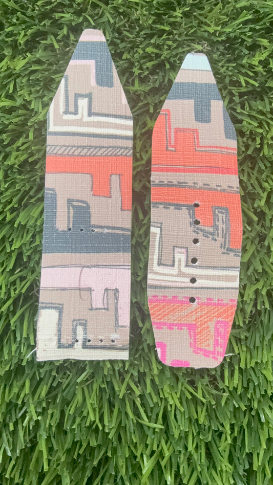 LC- Alpha-Orange Mania -Authentic Upcycled Tan Colorful Fendi