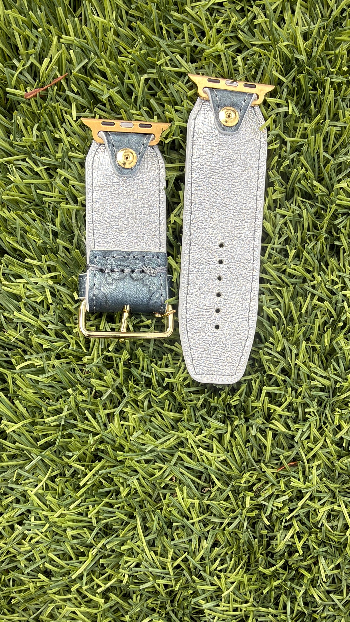 Authentic Upcycled Rare Metallic Steel Blue GG