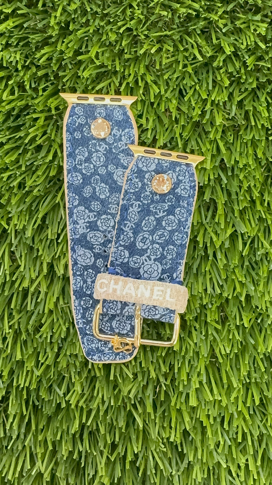 Authentic Upcycled Chanel Camellia Denim