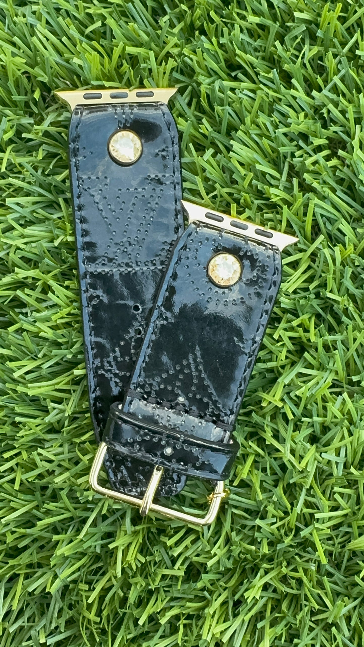 Authentic Upcycled LV Patent Black Mahina