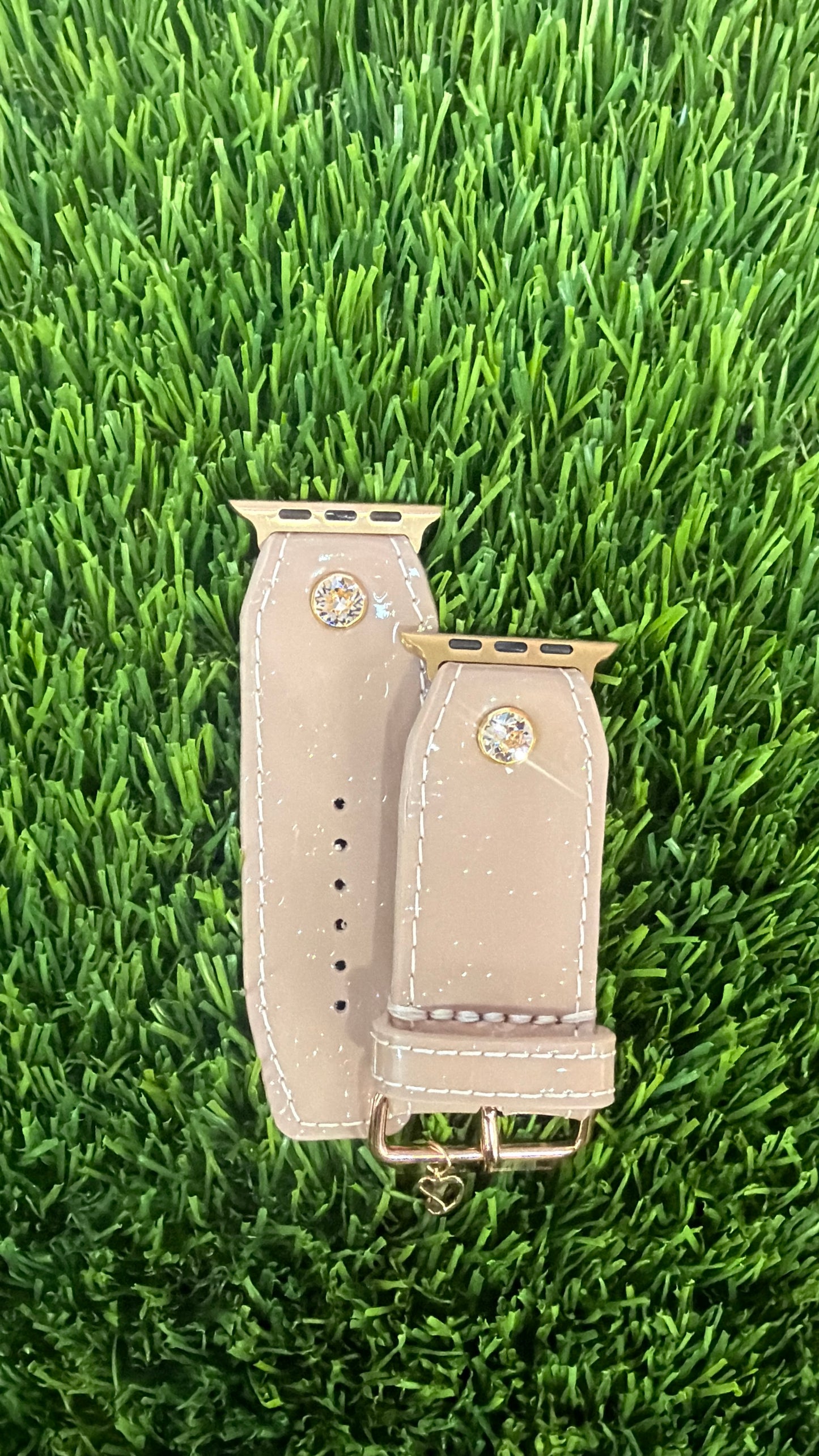 OTD-ALPHA with Rose Gold Leopard-Authentic Upcycled Patent Nude Micro GG