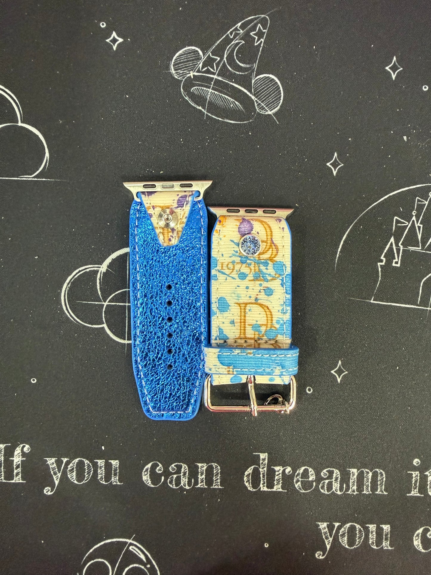 OTD-Alpha-Blue-Authentic Upcycled Vintage Doonie & Bourke 1975 Paint Splatter