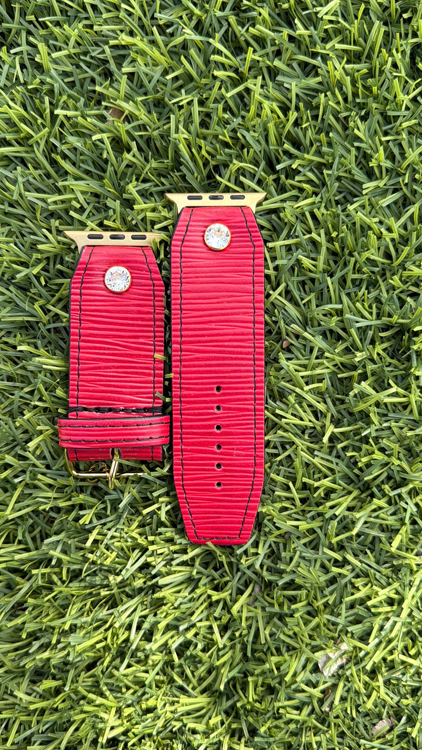 Customizable-LV Epi Vintage Red Leather