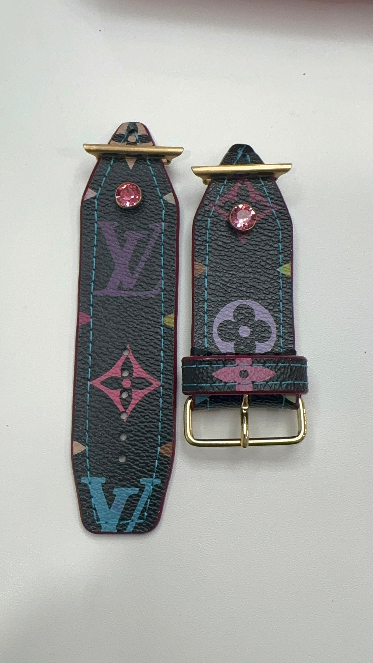 Authentic Upcycled LV Black Multicolor