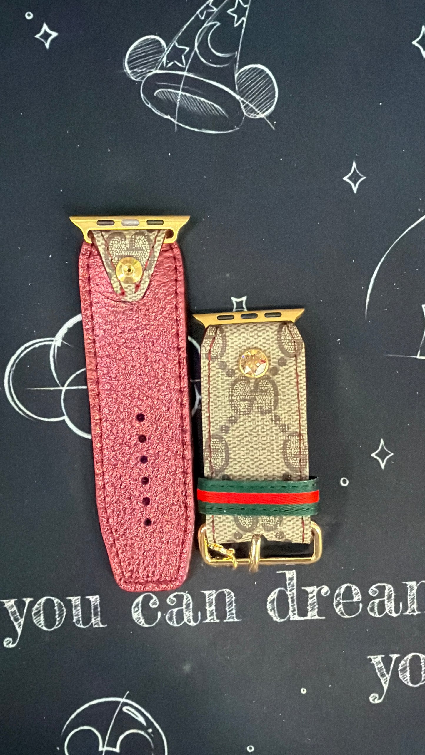 Blemished-Beta-Authentic Upcycled Traditional Brown Webb Gucci (Liner)