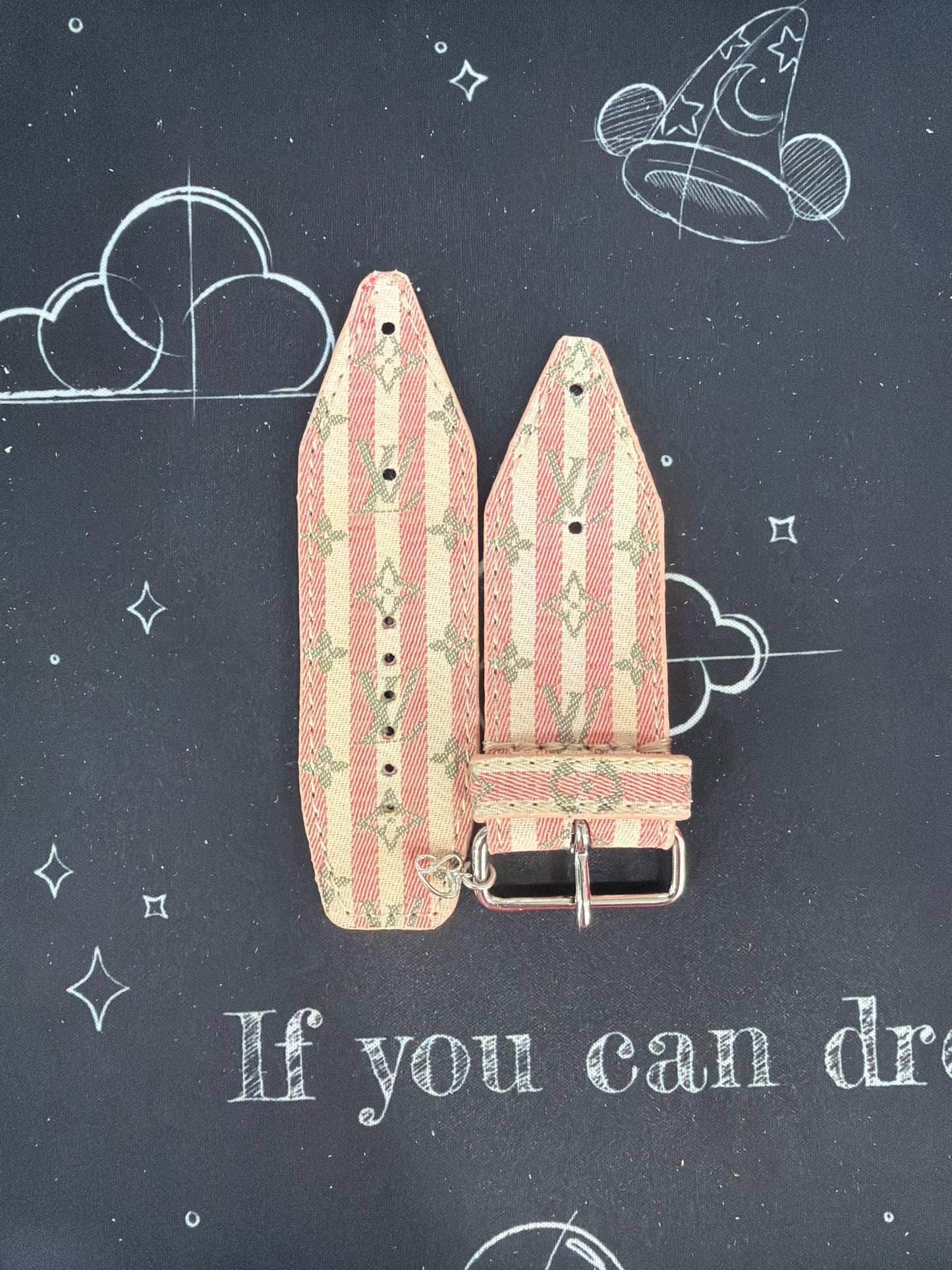 Blemished-Alpha-Authentic Upcycled LV Mini Lin Pink Croisette