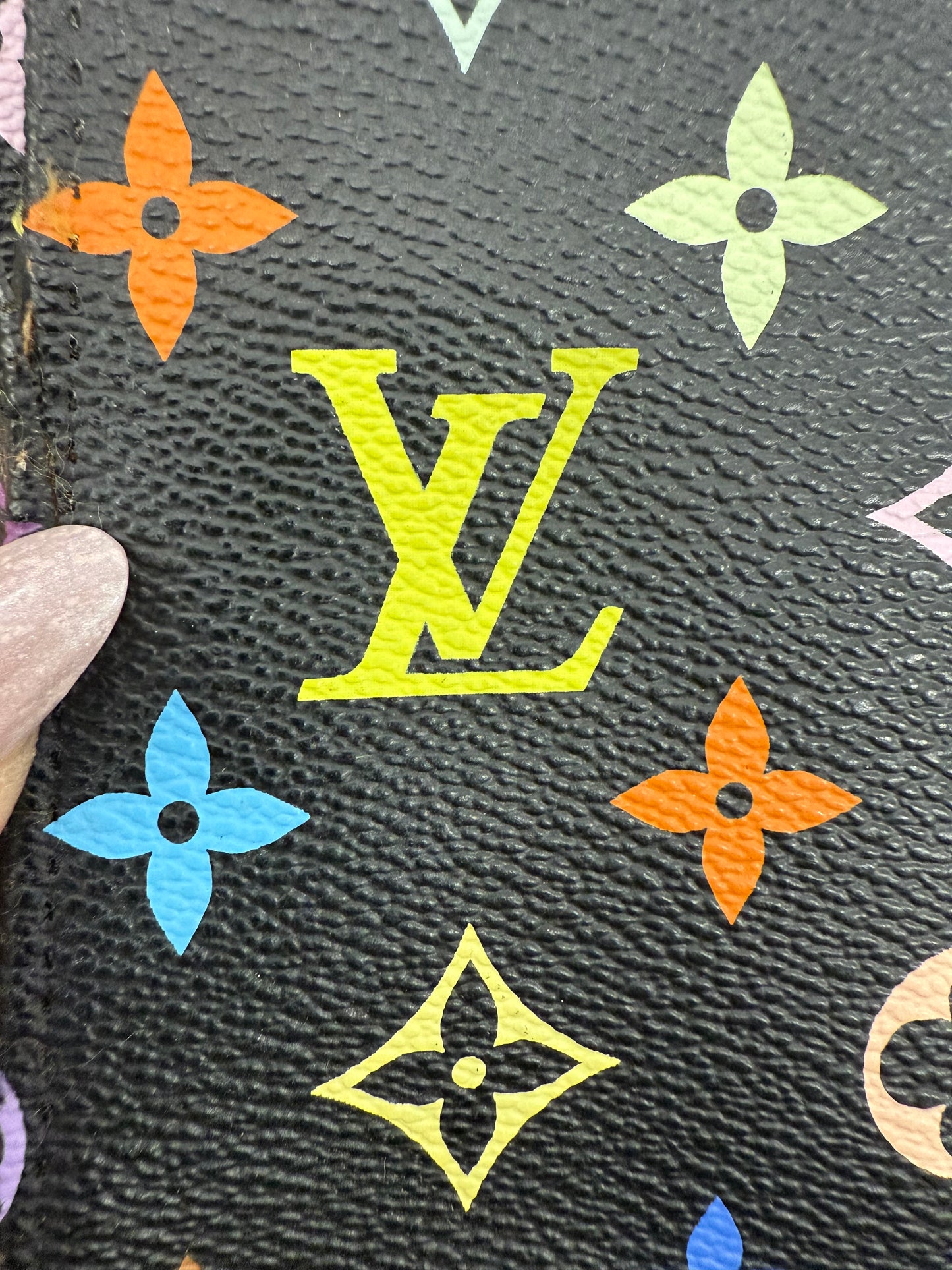 Authentic Upcycled LV Black Multicolor