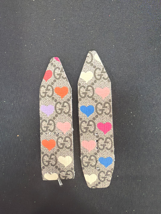 LC- Beta-Pink, Purple, Blue & Orange-Authentic Upcycled Colorful Hearts GG