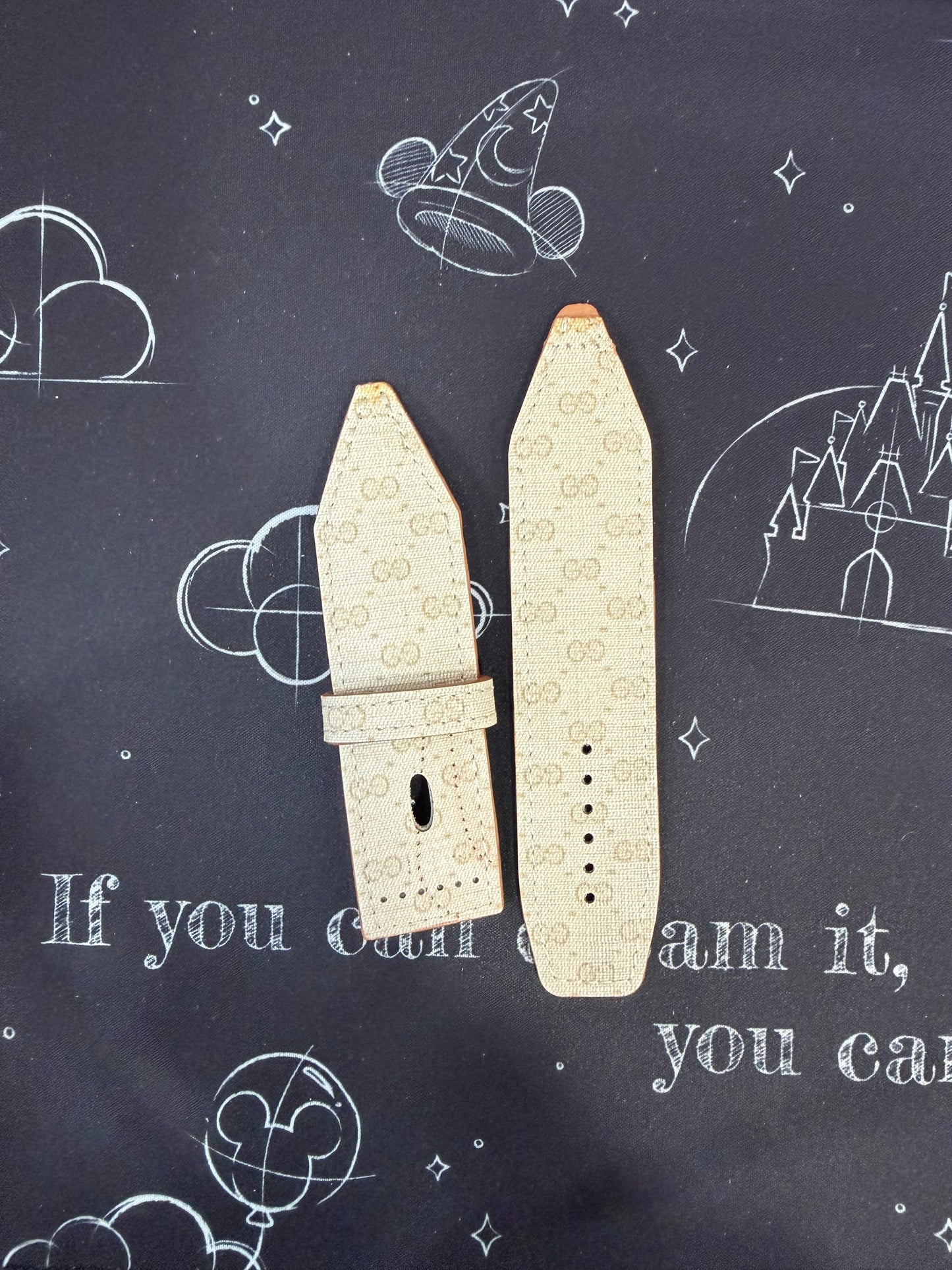 Blemished-Beta 2-Authentic Upcycled Vintage Cream & Brown Micro GG