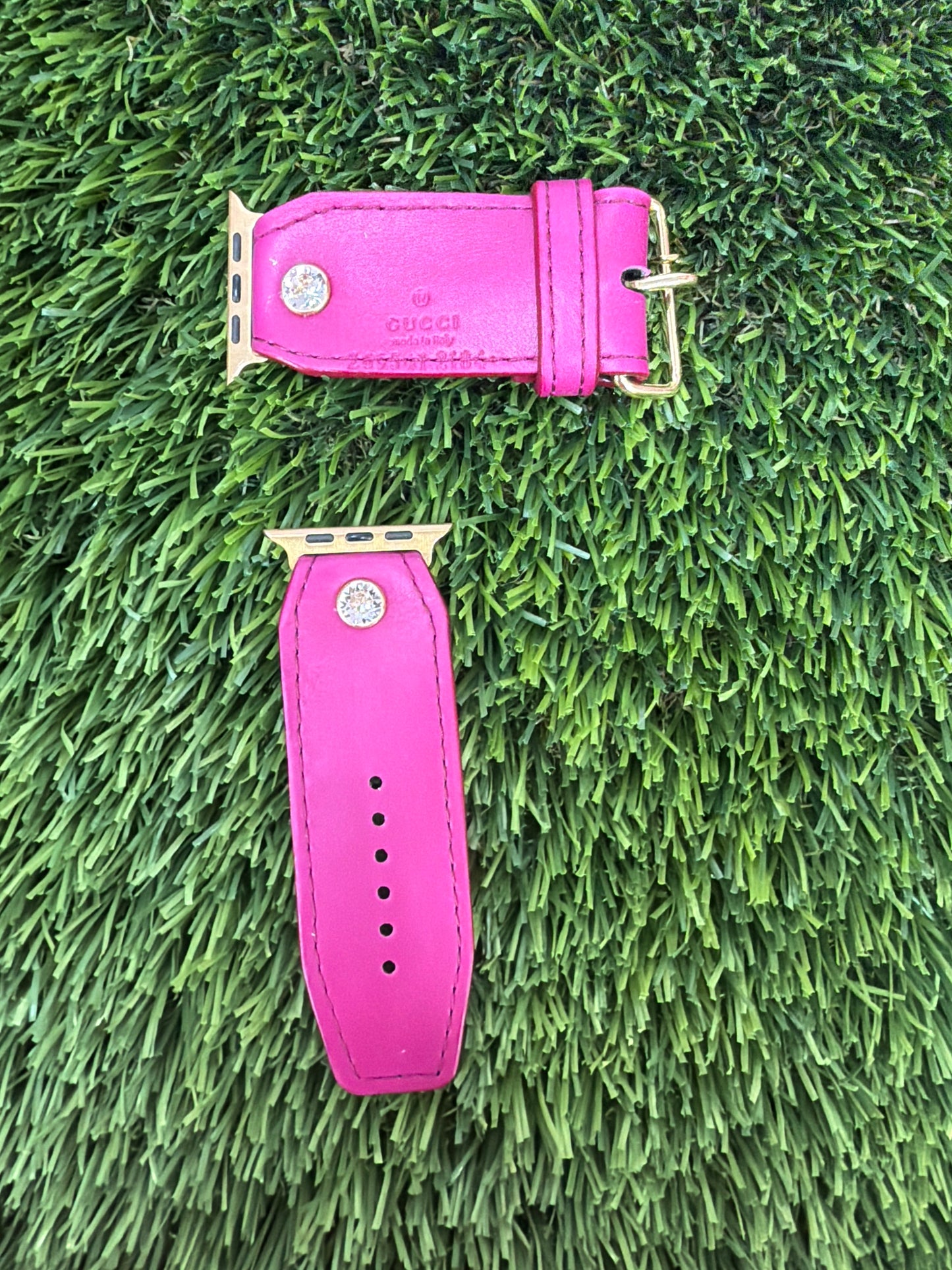 One of a Kind Gucci Magenta heat stamp- alpha