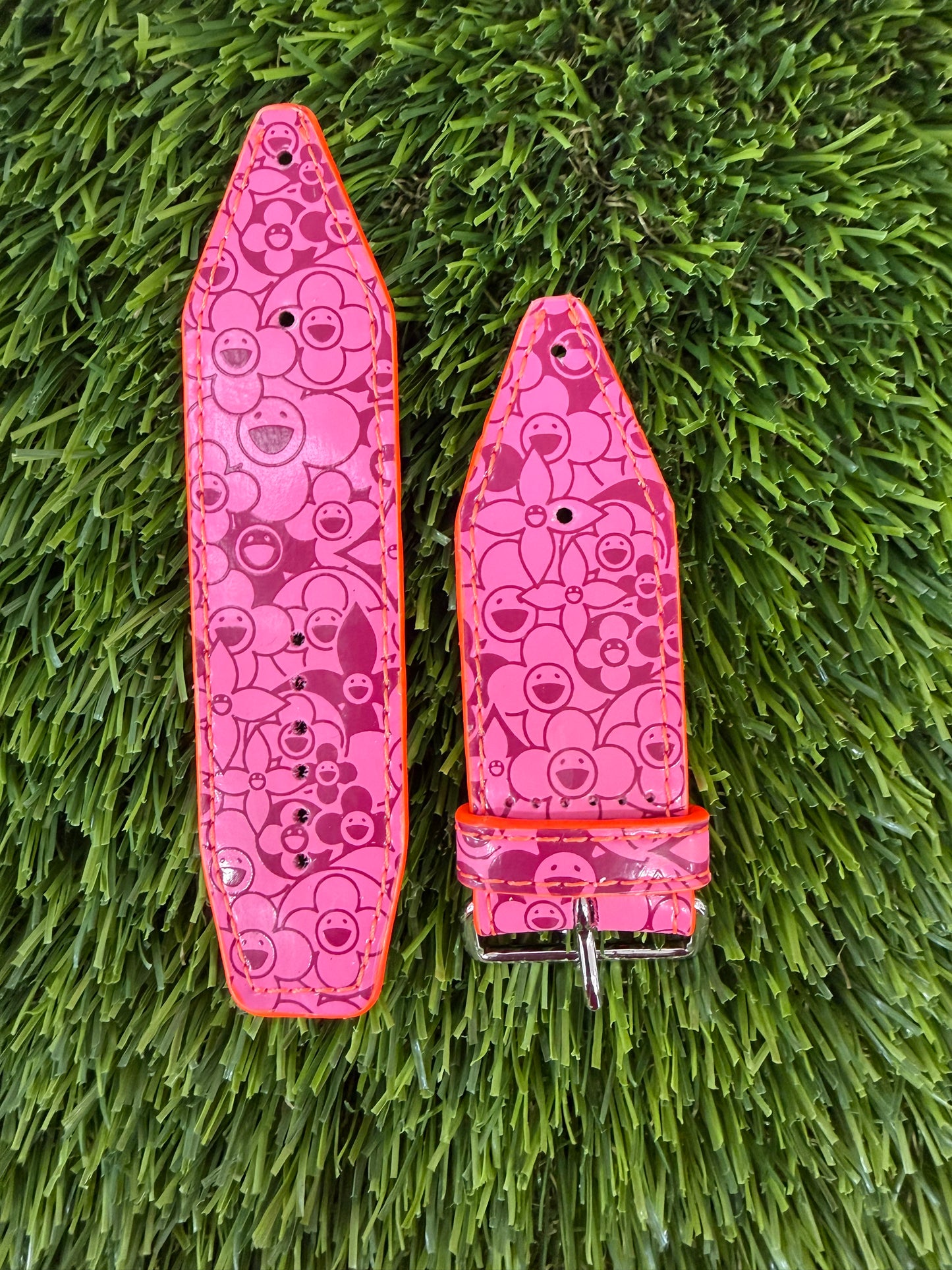OTD-Authentic Upcycled LV Pink Cosmic Blossom w/Neon Orange