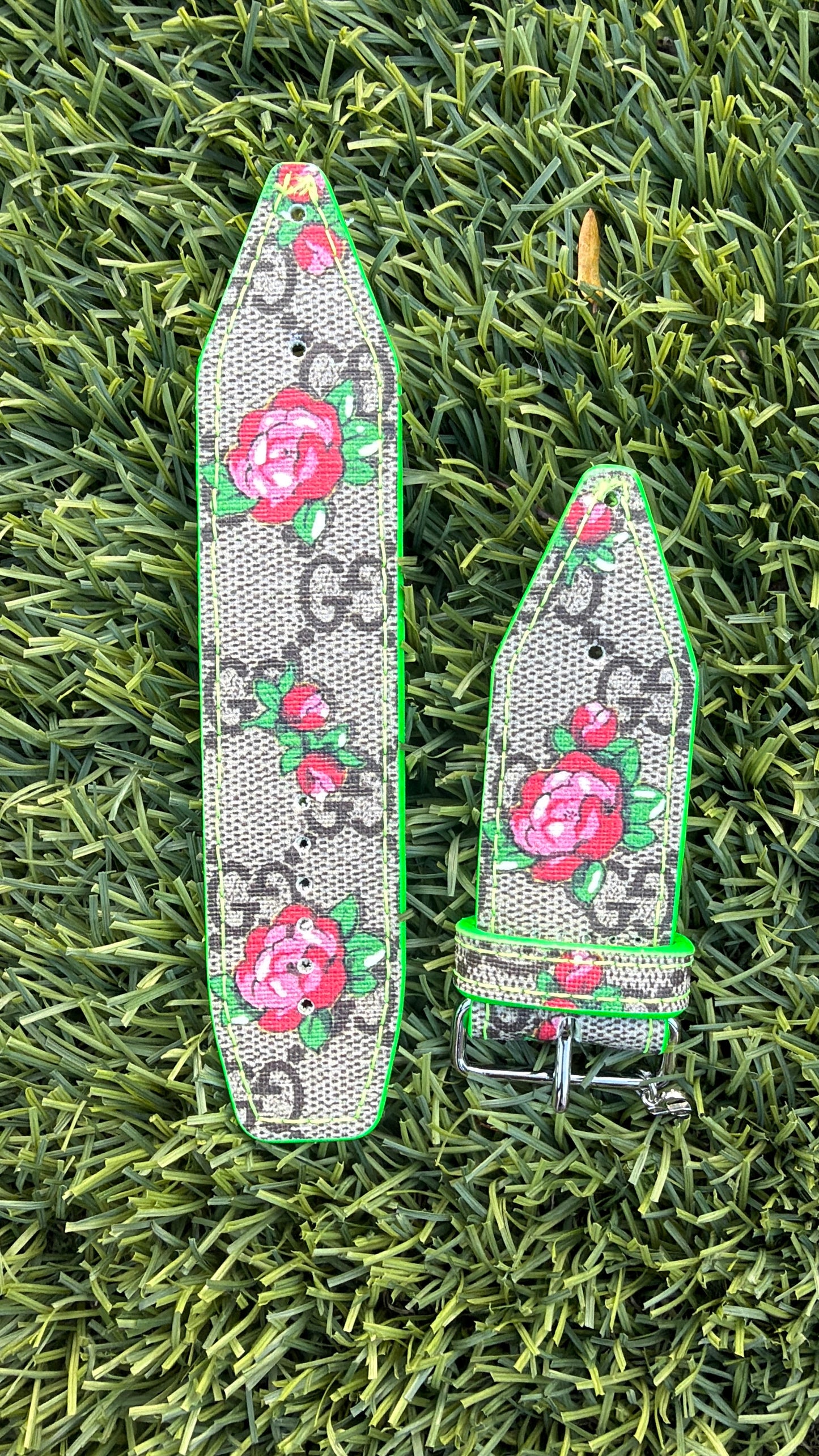 OTD-Authentic Upcycled GG Rosebud-Neon Green