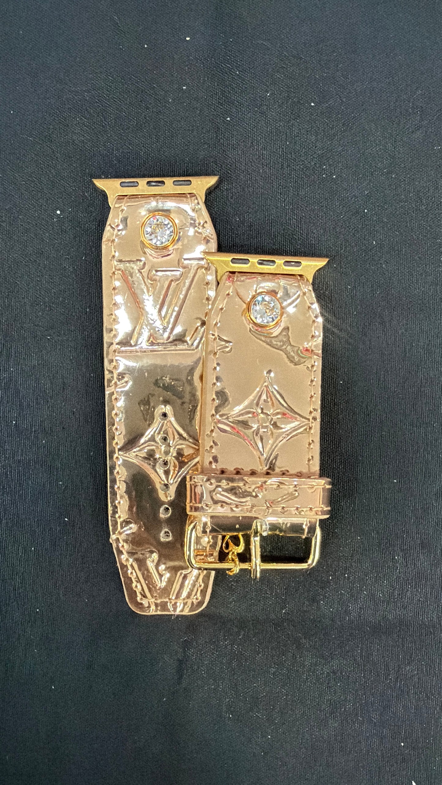 Blemished-Authentic Upcycled Gold Mirrored LV