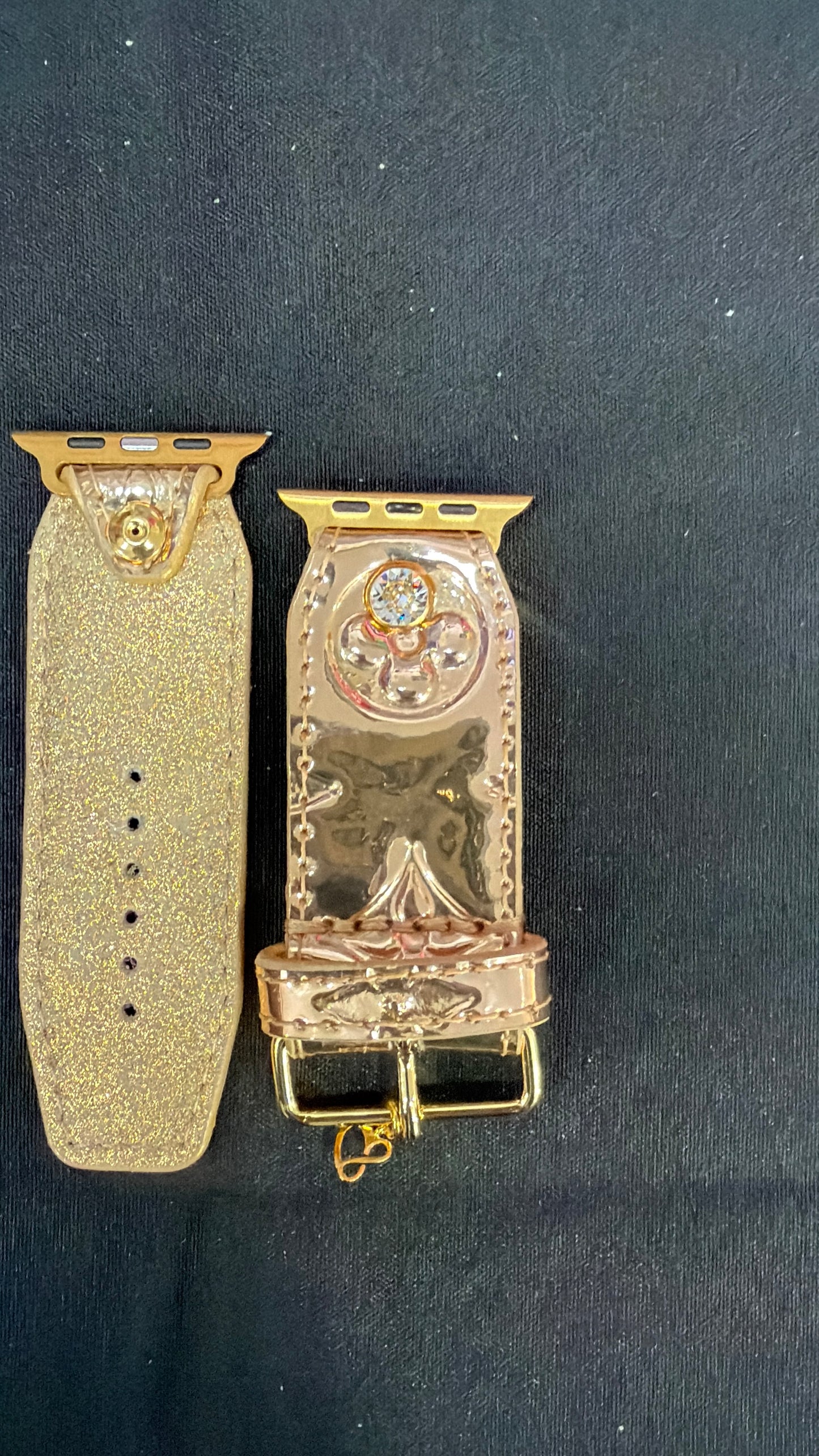 Blemished-Authentic Upcycled Gold Mirrored LV