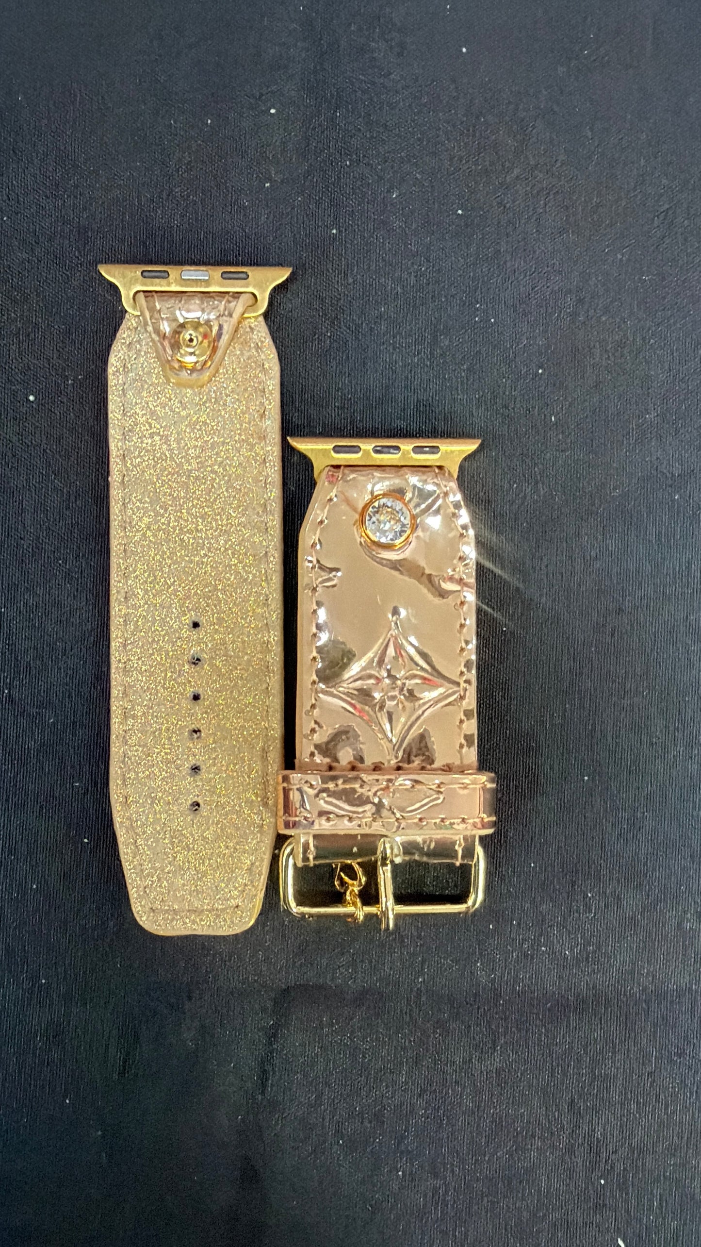 Blemished-Authentic Upcycled Gold Mirrored LV