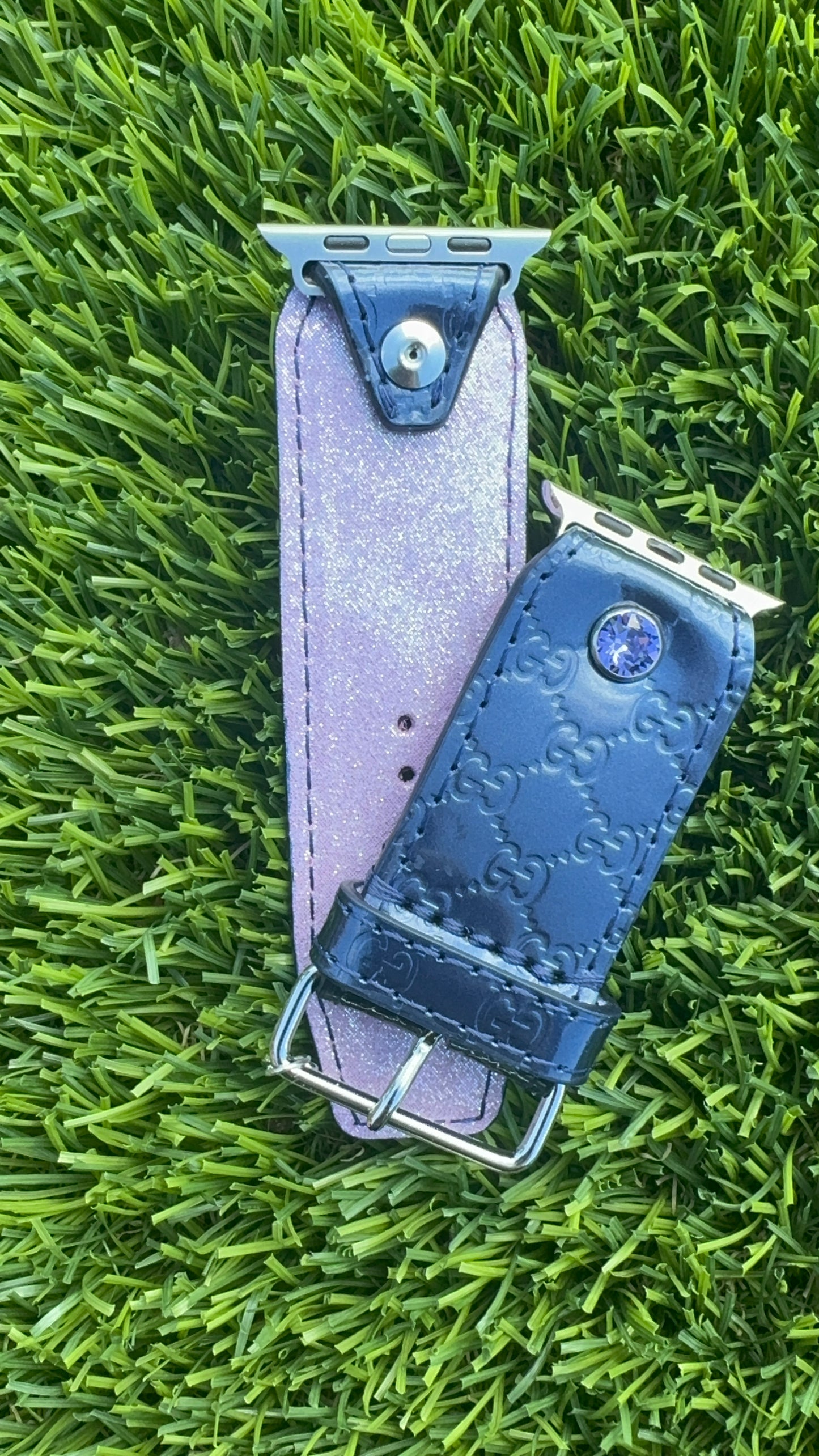 Authentic Upcycled Metallic Blue Micro GG