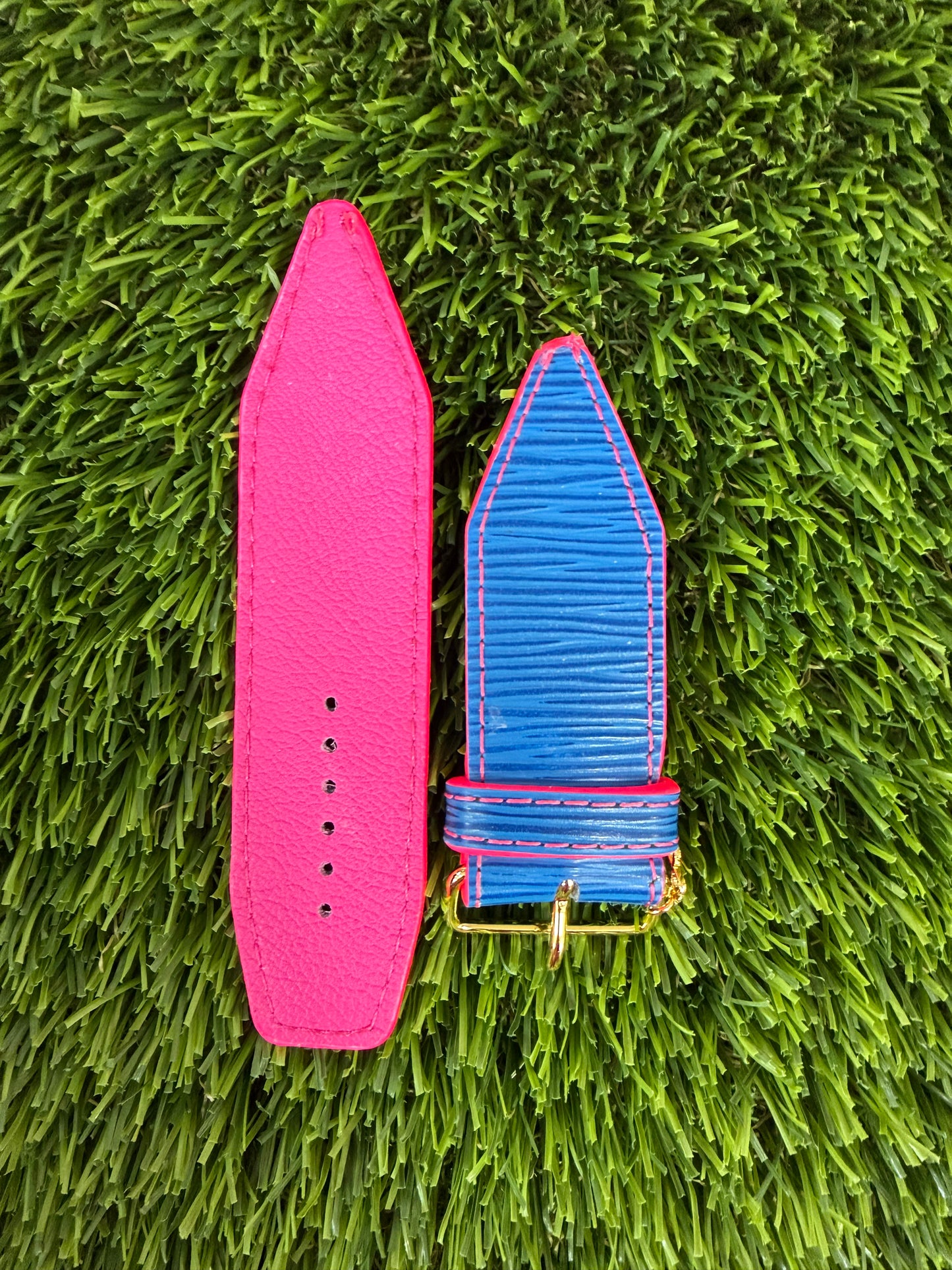 OTD- Beta-LV Toledo Blue Vintage Epi Leather with Neon Pink