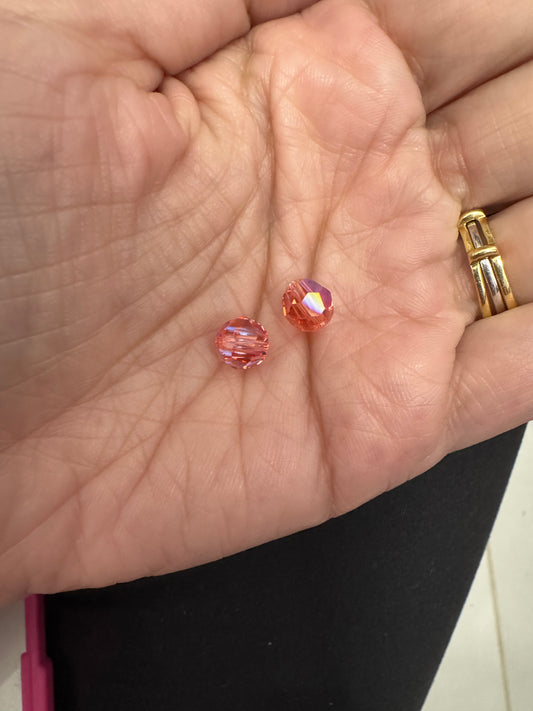Bracelet- Authentic Rose Peach Shimmer Crystal