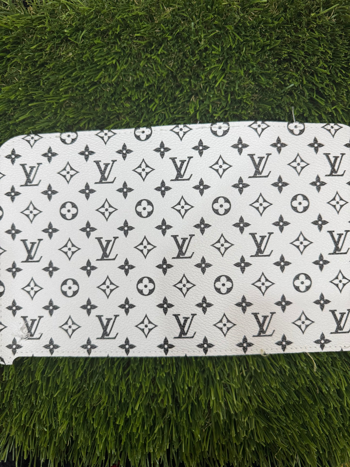 Authentic Upcycled LV White with Black Monogram