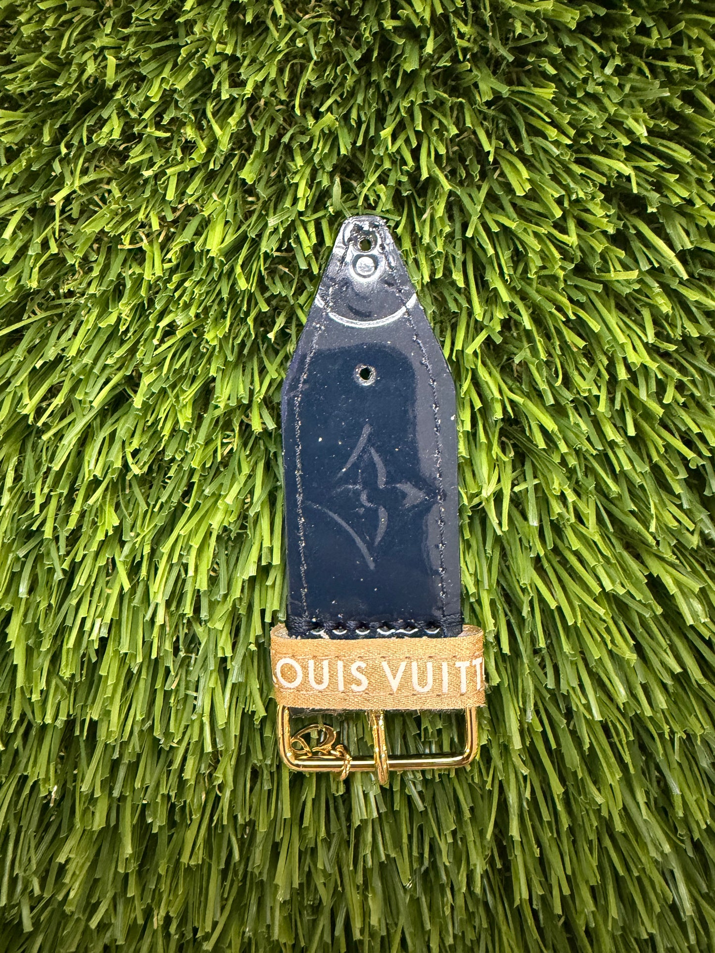 Blemished-Beta-Authentic Upcycled LV Bleu Infini (Navy) Vernis Navy edge