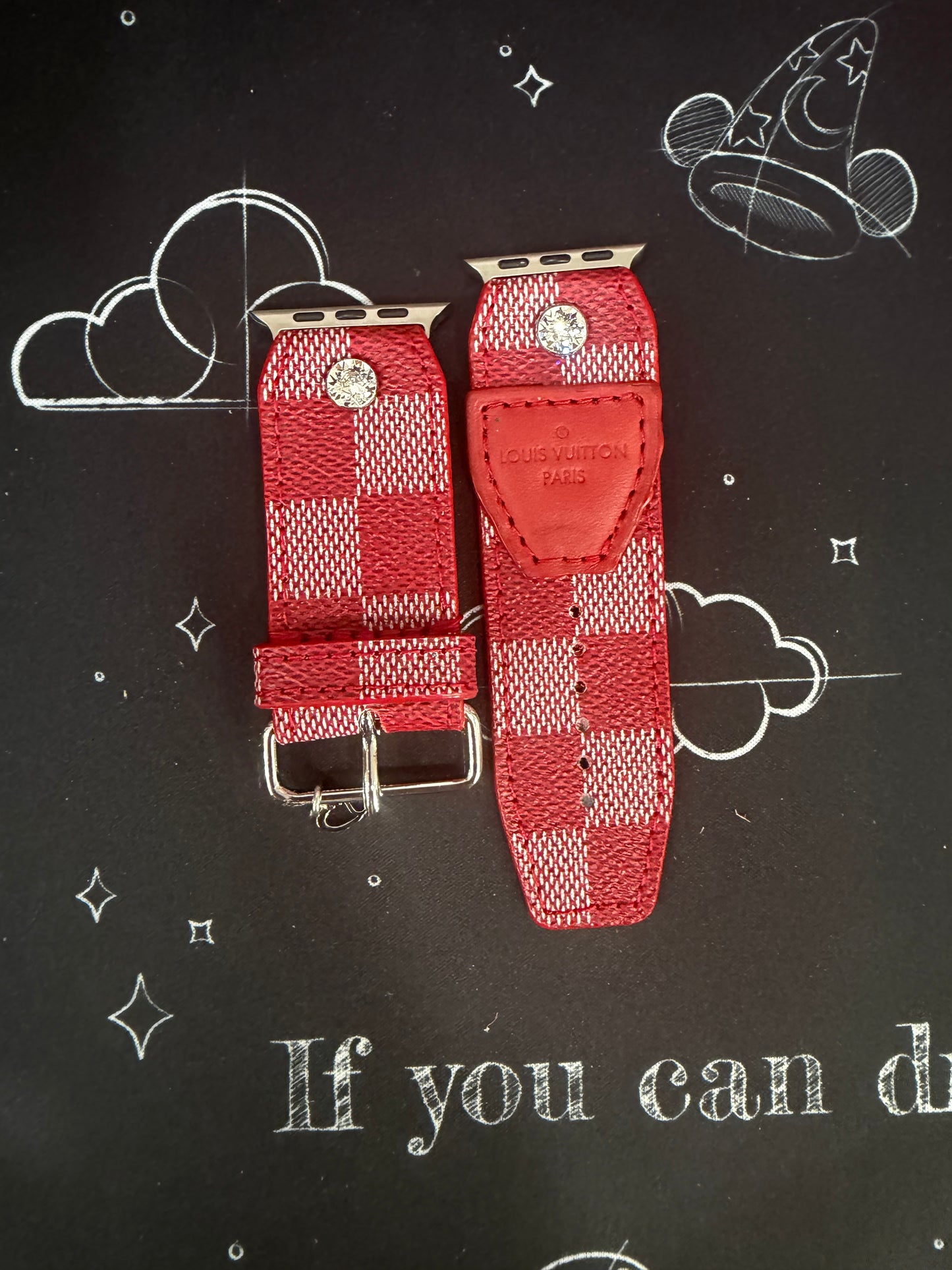 OTD-Beta-Authentic LV Damier Red Couleur w/o Logo with Patch