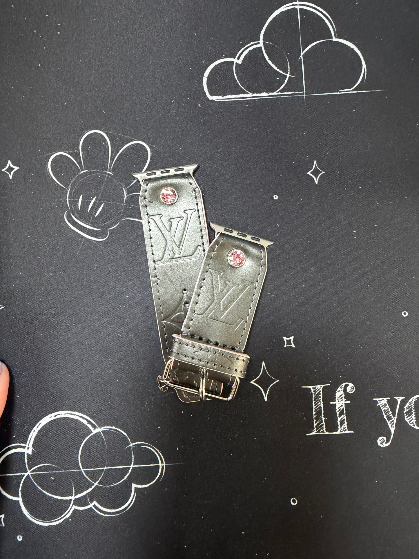 OTD-Beta- Double Logo-Authentic Upcycled LV Steel Matte Vernis