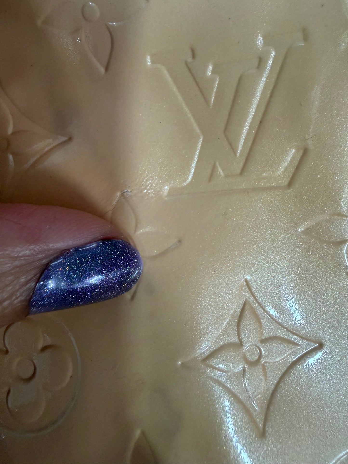 Blemished 4-Authentic Upcycled LV Marshmallow Vernis