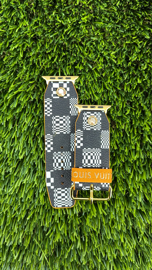 OTD-Rare Authentic LV Distorted Black and White Damier (Wonky) in Mustard
