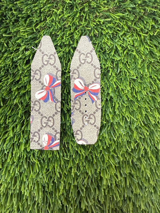 Blemished- LC-ALPHA-Authentic Upcycled GG Red, White and Blue Bows
