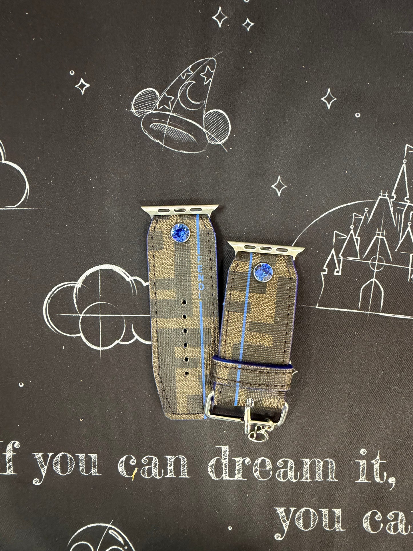 Blemished_Alpha_Authentic Upcycled Fendi Blue Stripe