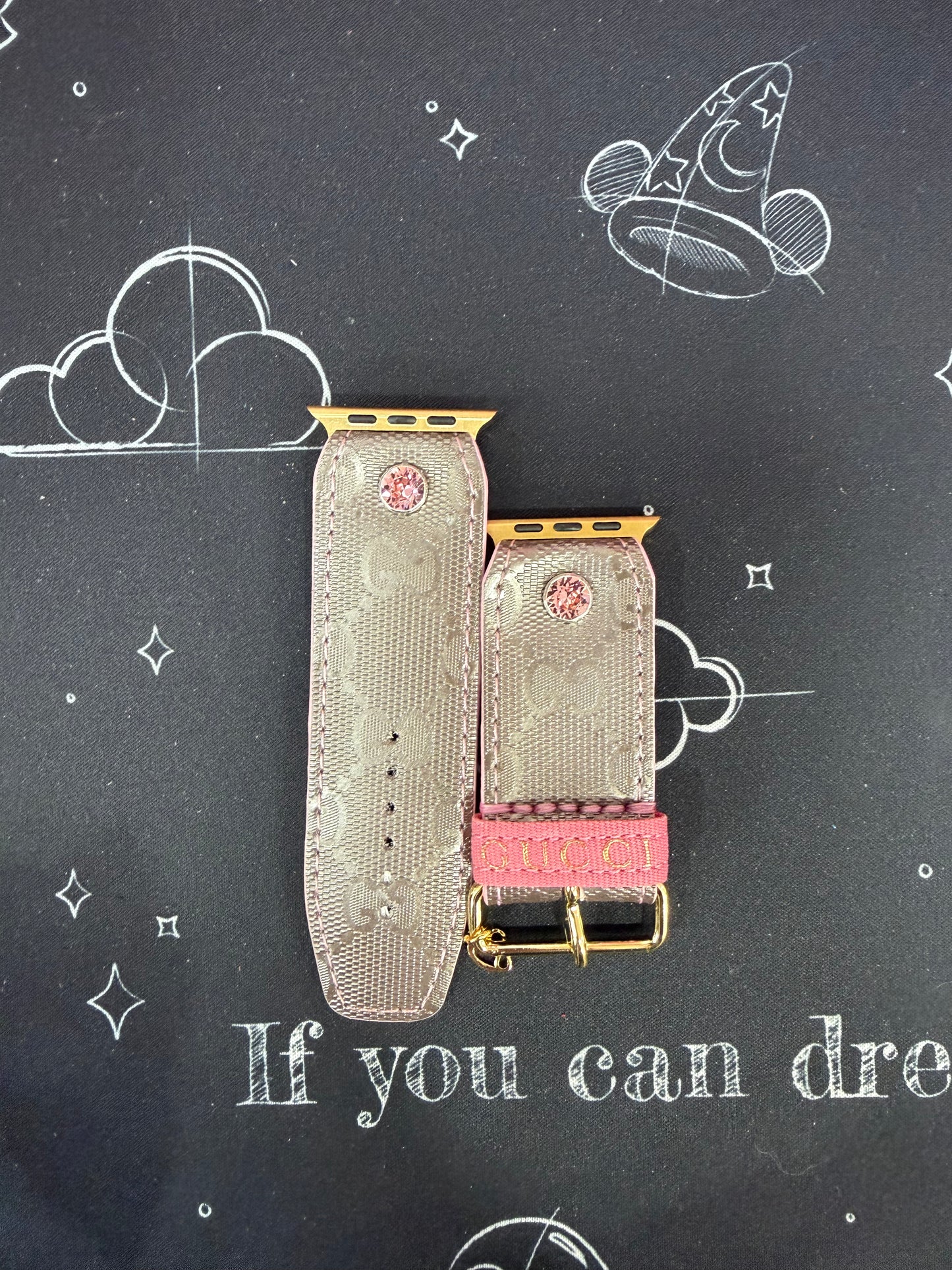 Blemished-Beta-Authentic Upcycled Pewter GG Imprime-Diamond